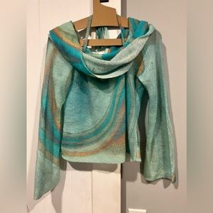 JONATHAN SIMKHAI CAMBRIA DIGITAL MOHAIR HALTER TOP